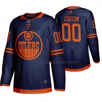 Maillot Hockey Edmonton Oilers Personnalise Authentique Alterner Bleu