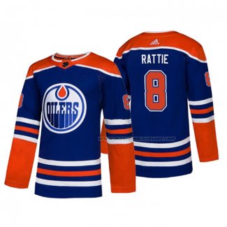 Maillot Hockey Edmonton Oilers Ty Rattie Alterner Authentique Bleu