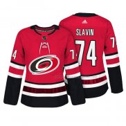 Maillot Hockey Femme Carolina Hurricanes Jaccob Slavin Authentique Joueur Rouge