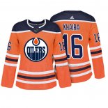 Maillot Hockey Femme Edmonton Oilers Jujhar Khaira Authentique Joueur Orange