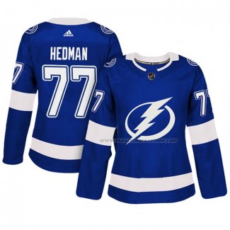 Maillot Hockey Femme Tampa Bay Lightning Victor Hedman Authentique Joueur Bleu