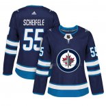 Maillot Hockey Femme Winnipeg Jets Mark Scheifele Domicile Authentique Joueur Bleu
