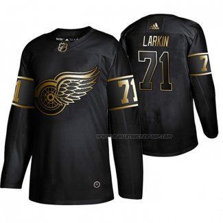 Maillot Hockey Golden Edition Detroit Red Wings Dylan Larkin Authentique Noir