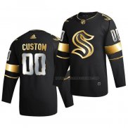 Maillot Hockey Golden Edition Seattle Kraken Personnalise Limited Authentique 2020-21 Noir