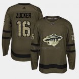 Maillot Hockey Minnesota Wild Jason Zucker 2018 Salute To Service Vert Militar