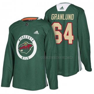 Maillot Hockey Minnesota Wild Mikael Granlund New Season Practice Vert