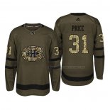 Maillot Hockey Montreal Canadiens Carey Price 2018 Salute To Service Vert Militar