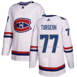 Maillot Hockey Montreal Canadiens Pierre Turgeon Authentique 2017 100 Classic Blanc