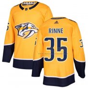 Maillot Hockey Nashville Predators Pekka Rinne Domicile Authentique Jaune