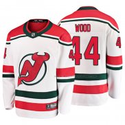 Maillot Hockey New Jersey Devils Miles Wood Alterner Breakaway Blanc