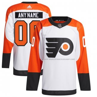 Maillot Hockey Philadelphia Flyers Exterieur Primegreen Authentique Personnalise Blanc