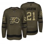 Maillot Hockey Philadelphia Flyers Scott Laughton Salute To Service Vert Militar