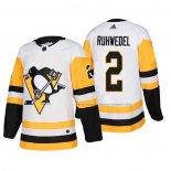 Maillot Hockey Pittsburgh Penguins Chad Ruhwedel Exterieur Authentique Joueur Blanc