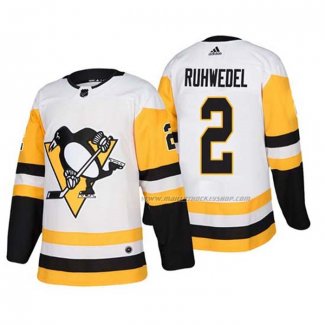 Maillot Hockey Pittsburgh Penguins Chad Ruhwedel Exterieur Authentique Joueur Blanc