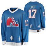 Maillot Hockey Quebec Nordiques Tyson Jost Heritage Vintage Replica Bleu