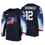 Maillot Hockey USA Alex Debrincat 2018 Iihf World Championship Joueur Noir