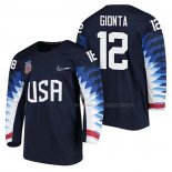 Maillot Hockey USA Brian Gionta 2018 Olympic Bleu