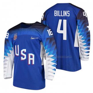 Maillot Hockey USA Chad Billins 2018 Olympic Bleu2