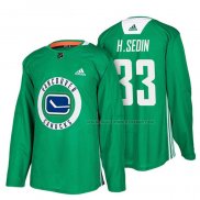 Maillot Hockey Vancouver Canucks Henrik Sedin New Season Practice Vert