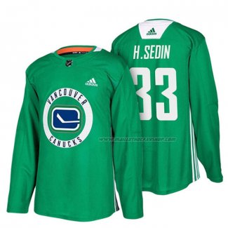 Maillot Hockey Vancouver Canucks Henrik Sedin New Season Practice Vert