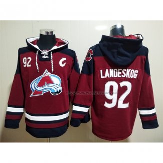 Veste a Capuche Colorado Avalanche Gabriel Landeskog Rouge