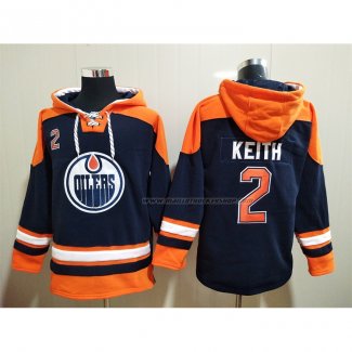 Veste a Capuche Edmonton Oilers Duncan Keith Bleu