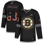 Maillot Hockey Boston Bruins Brad Marchand 2020 USA Flag Noir