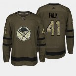 Maillot Hockey Buffalo Sabres Justin Falk 2018 Salute To Service Vert Militar