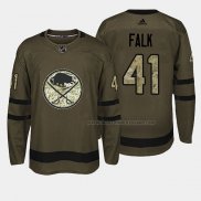 Maillot Hockey Buffalo Sabres Justin Falk 2018 Salute To Service Vert Militar