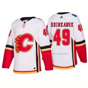 Maillot Hockey Calgary Flames Hunter Shinkaruk Exterieur Premier 2017-2018 Blanc