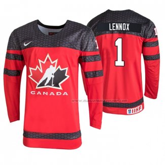 Maillot Hockey Canada Tristan Lennox 2019 Hlinka Gretzky Cup Rouge