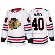 Maillot Hockey Chicago Blackhawks John Hayden 2018 Blanc