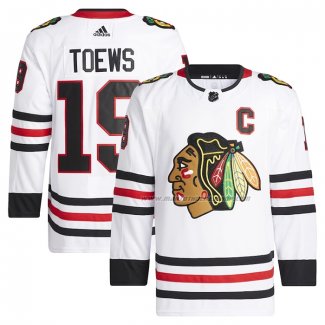 Maillot Hockey Chicago Blackhawks Jonathan Toews Exterieur Primegreen Authentique Pro Blanc