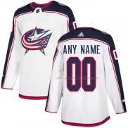 Maillot Hockey Columbus Blue Jackets Personnalise Road Authentique Blanc