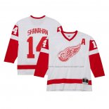 Maillot Hockey Detroit Red Wings Brendan Shanahan Mitchell & Ness 2001-02 Alterner Captain Blue Line Rouge