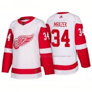 Maillot Hockey Detroit Red Wings Petr Mrazek New Outfitted 2018 Blanc