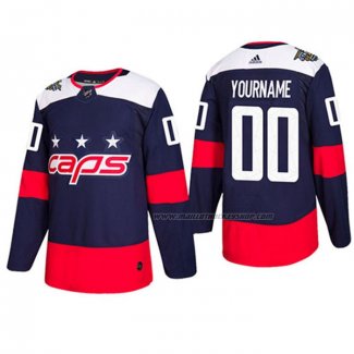 Maillot Hockey Enfant Washington Capitals Personnalise Authentique 2018 Stadium Bleu