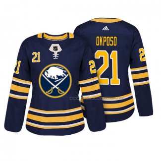 Maillot Hockey Femme Buffalo Sabres Kyle Okposo Authentique Joueur Bleu