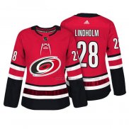 Maillot Hockey Femme Carolina Hurricanes Elias Lindholm Authentique Joueur Rouge