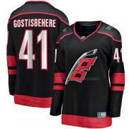 Maillot Hockey Femme Carolina Hurricanes Shayne Gostisbehere Domicile Breakaway Noir