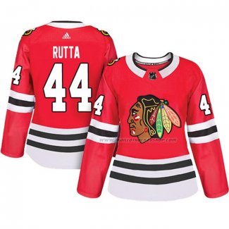 Maillot Hockey Femme Chicago Blackhawks Jan Rutta Authentique Joueur Rouge