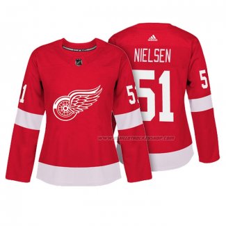 Maillot Hockey Femme Detroit Red Wings Frans Nielsen Authentique Joueur Rouge