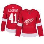 Maillot Hockey Femme Detroit Red Wings Luke Glendening Authentique Joueur Rouge