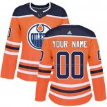 Maillot Hockey Femme Edmonton Oilers Domicile Personnalise Orange