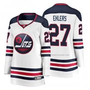 Maillot Hockey Femme Winnipeg Jets Nikolaj Ehlers Heritage Breakaway Blanc