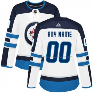 Maillot Hockey Femme Winnipeg Jets Personnalise Exterieur Blanc