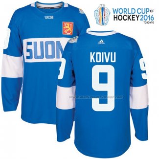 Maillot Hockey Finlandia Mikko Koivu Premier 2016 World Cup Bleu