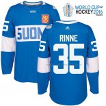 Maillot Hockey Finlandia Pekka Rinne Premier 2016 World Cup Bleu