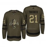 Maillot Hockey Florida Panthers Vincent Trocheck 2018 Salute To Service Vert Militar