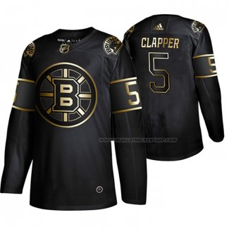 Maillot Hockey Golden Edition Boston Bruins Dit Clapper Retired Joueur Authentique Noir